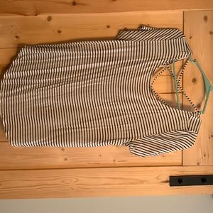 Hollister Black/white striped tshirt